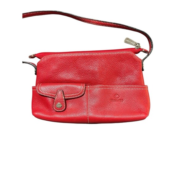 Small Kesslord Hand Bag Purse Red Leather Classic Classy Lined Simple Minimalist - Picture 1 of 9